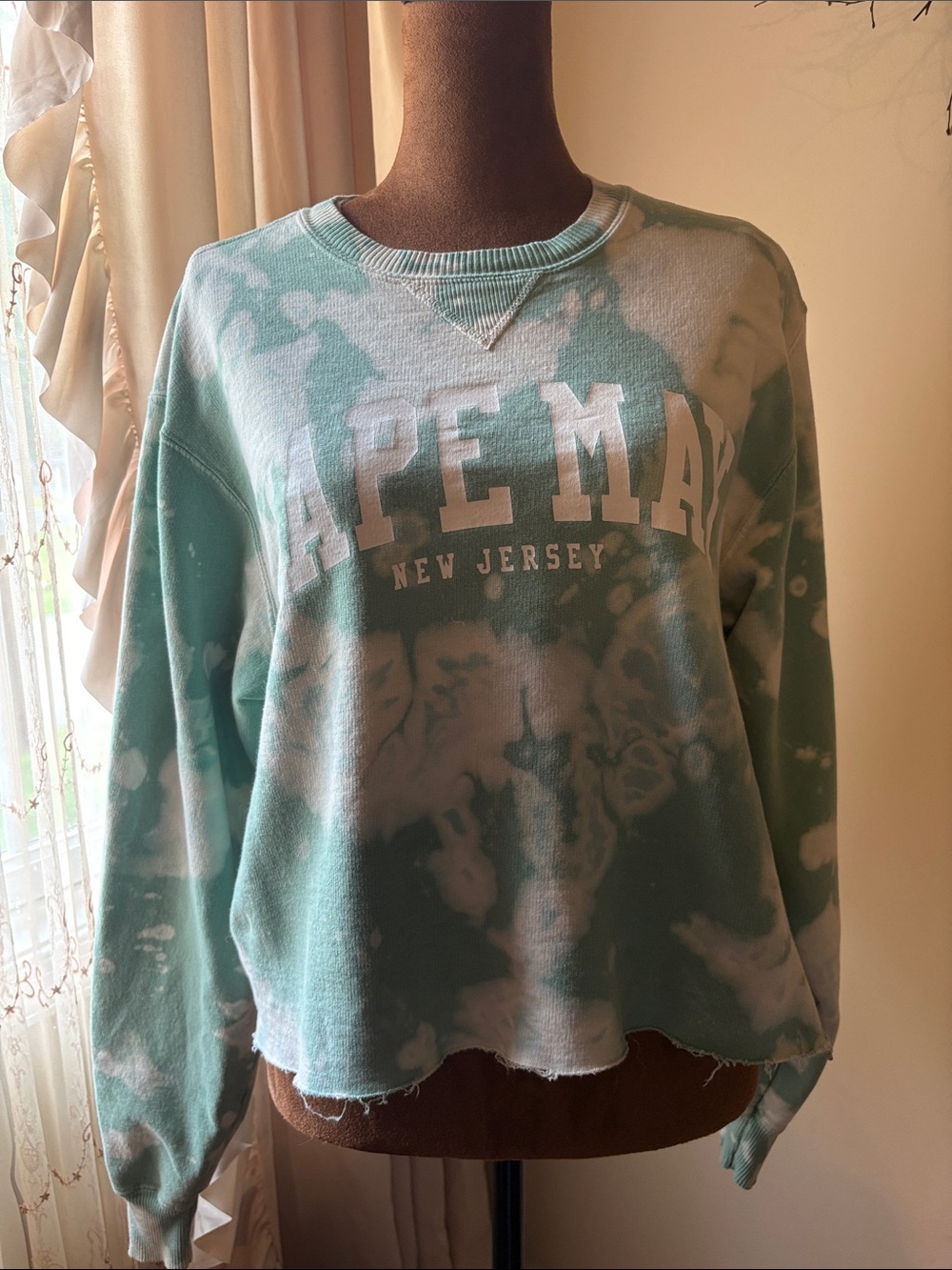 Cape May New Jersey Tie-Dye Sweatshirt - Green
